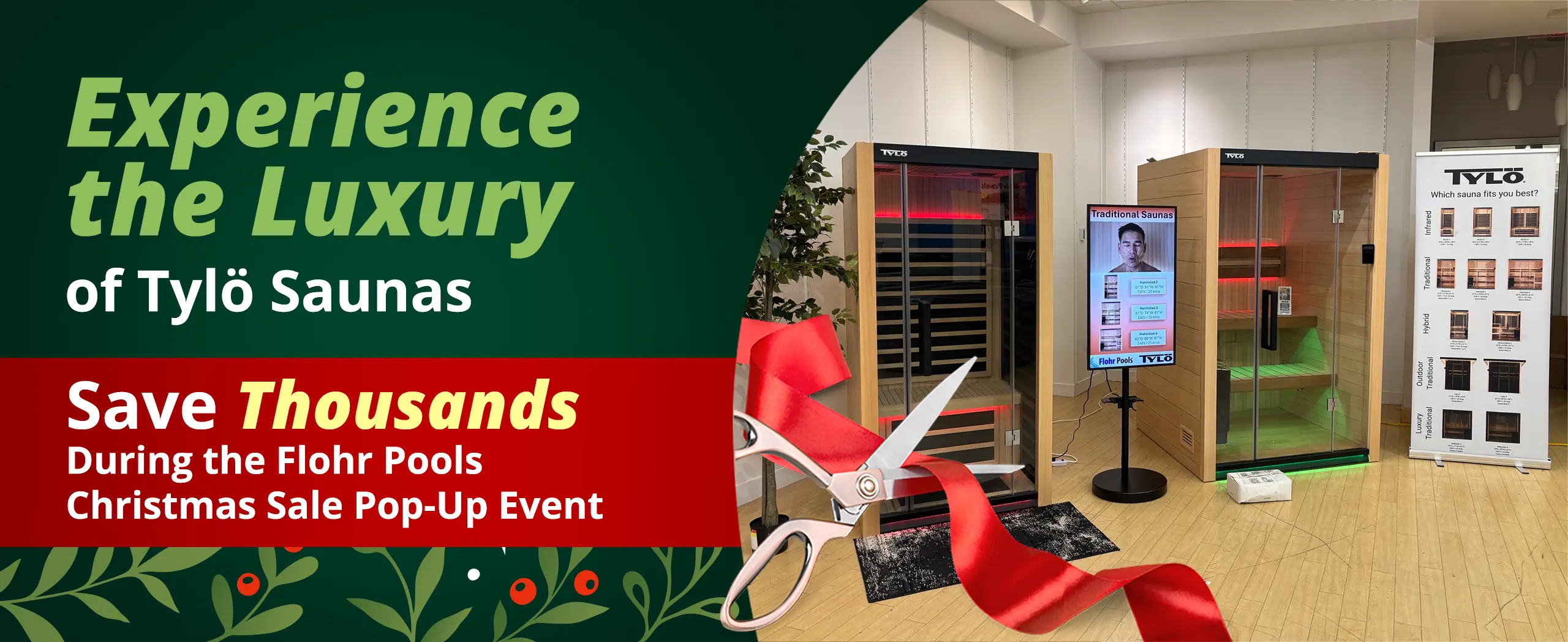 Flohr Pools: Tylo Sauna Christmas Sale & Holiday Deals